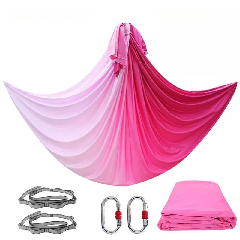 EVZZ Aerial Jóga Függőágy Trapéz Hinta Akrobatika Tuch Rugalmas Stretching Szalag Felnőtteknek 5 m x 2,8 m 4-es szín