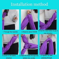 EVZZ Aerial Jóga Függőágy Trapéz Hinta Akrobatika Tuch Rugalmas Stretching Szalag Felnőtteknek 5 m x 2,8 m 4-es szín 4