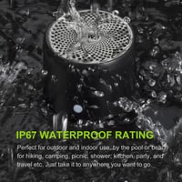 Bluetooth reproduktor EWA A106 Pro, čierny – vodoodolný (IP67), prenosný mini reproduktor so silnými basmi, 12-hodinová výdrž batérie, vrátane cestovného puzdra 4