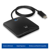 Čítačka čipových kariet a eID Ewent EW1055, čierna, USB, 6,5x6x1,5 cm 2
