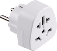Ewent Utazó Adapter Világról Európára Univerzális US UK AU CH Schuko Aljzat - 48 x 50 x 60 mm - 52 gr, World on Schuko socket 2