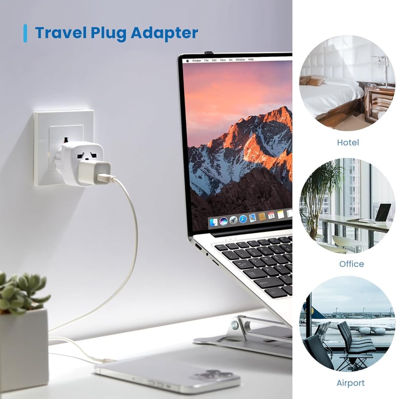 Ewent Utazó Adapter Világról Európára Univerzális US UK AU CH Schuko Aljzat - 48 x 50 x 60 mm - 52 gr, World on Schuko socket