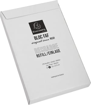 Exacompta 12514E FAF No.4 zamjenski blok za šiljak, 170 listova, 21×13,5 cm