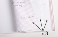 Exacompta 3251E Štvorčekový blok na ponuky 10 ks, 50 číslovaných samoprepisovacích listov (1 originál + 2 kópie), 210x148 mm, s certifikátom FSC 3