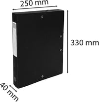 Exacompta Uni gumis iratgyűjtő doboz A4, 40 mm - fekete 4