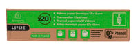 Termopapier do platobných terminálov Exacompta 40761E – 57 mm x 18 m, Ø 40 mm, bez fenolov, 55 g/m², 20 ks v balení 5