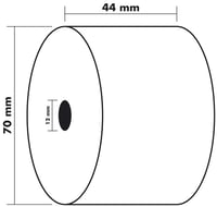 Rolă de hârtie termică pentru casă de marcat Exacompta 42150E, 44 mm x 60 m, 55 g/m², miez 12 mm, fără BPA, 10 role 3