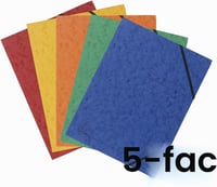 Exacompta 555410E Colorspan sarokmappa DIN A4, 2 gumipánttal - vegyes színek - 5 db 2