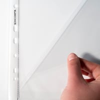 Exacompta 5800E 100 ks A4 priehľadné polypropylénové euroobaly s horným a bočným otváraním a univerzálnou perforáciou s 11 otvormi 4