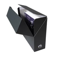 Exacompta 89521E Prémium archivačný box z plátnového papiera, A4, šírka chrbta 9 cm, čierny, s kovovým otvorom, 25,5x34x9 cm, na odkladanie zakladačov 4