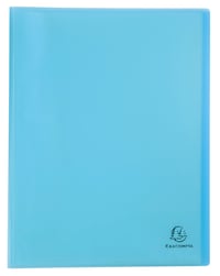 Dosar cu șină Exacompta Chromaline Pastel 88372E A4, 30 buzunare, 60 pagini, polipropilenă semirigidă, copertă moale transparentă, albastru pastel, 24x32 cm 1