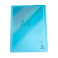 Dosar cu șină Exacompta Chromaline Pastel 88372E A4, 30 buzunare, 60 pagini, polipropilenă semirigidă, copertă moale transparentă, albastru pastel, 24x32 cm 2