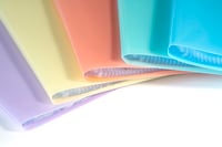 Mapa cu folii Exacompta Chromaline Pastel 88570E, set 5 bucăți - 50 de folii, capacitate 100 de coli, A4, 24x32 cm, culori pastel asortate, copertă din PP reciclat 3