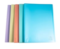 Mapa cu folii Exacompta Chromaline Pastel 88570E, set 5 bucăți - 50 de folii, capacitate 100 de coli, A4, 24x32 cm, culori pastel asortate, copertă din PP reciclat 1