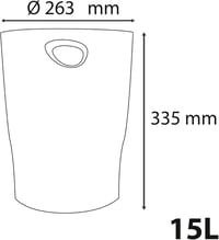 Exacompta ECOBIN BeeBlue 15L Sárga Újrahasznosított Műanyag Szemetes Fogantyúval 5