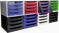 Exacompta Ecobox 228014D 4 fiókos irattároló doboz A4+ - fekete 5