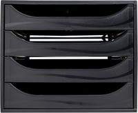 Exacompta Ecobox 228014D 4 fiókos irattároló doboz A4+ - fekete 1