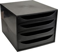 Exacompta Ecobox 228014D 4 fiókos irattároló doboz A4+ - fekete 7