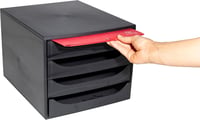 Exacompta Ecobox 228014D 4 fiókos irattároló doboz A4+ - fekete 6