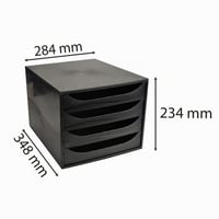 Exacompta Ecobox 228014D zásuvkový box na dokumenty so 4 zásuvkami A4+ – čierny 2