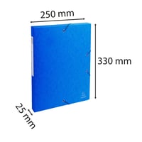 Cutie de documente Exacompta Exabox A4 cu elastic, cotor de 25 mm, carton Colorspan rezistent, culori asortate 2