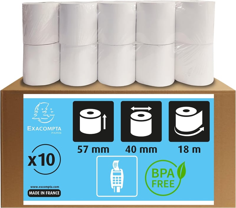 Exacompta 40339E hőpapír tekercs 57 mm x 18 m - 10 db