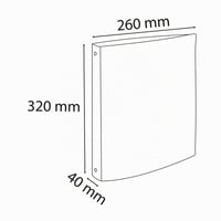 Zakladač s krúžkovou mechanikou Exacompta Iderama 519293E, A4, 4 krúžky, priemer 30 mm, chrbát 40 mm, 32x26 cm, tmavozelený 2