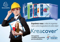 Prezentačný zakladač Exacompta KreaCover 53789E, PVC, A4, šírka 7 cm, s dvoma vreckami vo vnútri aj vonku, biely, na obchodné ponuky a firemné prezentácie 6