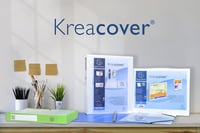 Prezentačný zakladač Exacompta KreaCover 53789E, PVC, A4, šírka 7 cm, s dvoma vreckami vo vnútri aj vonku, biely, na obchodné ponuky a firemné prezentácie 5