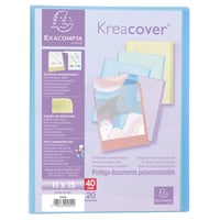 Zakladač Exacompta Kreacover Pastel s 20 vreckami, 40 pohľadmi, 11x15 cm, na školské a kancelárske dokumenty, 1 ks 1