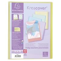 Zakladač Exacompta Kreacover Pastel s 20 vreckami, 40 pohľadmi, 11x15 cm, na školské a kancelárske dokumenty, 1 ks 3
