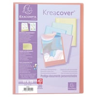 Zakladač Exacompta Kreacover Pastel s 20 vreckami, 40 pohľadmi, 11x15 cm, na školské a kancelárske dokumenty, 1 ks 4