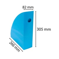 Stojan na časopisy Exacompta MAG-CUBE 18282D – 266x82x305 mm, na dokumenty formátu A4+, tyrkysový, veľká kapacita 3