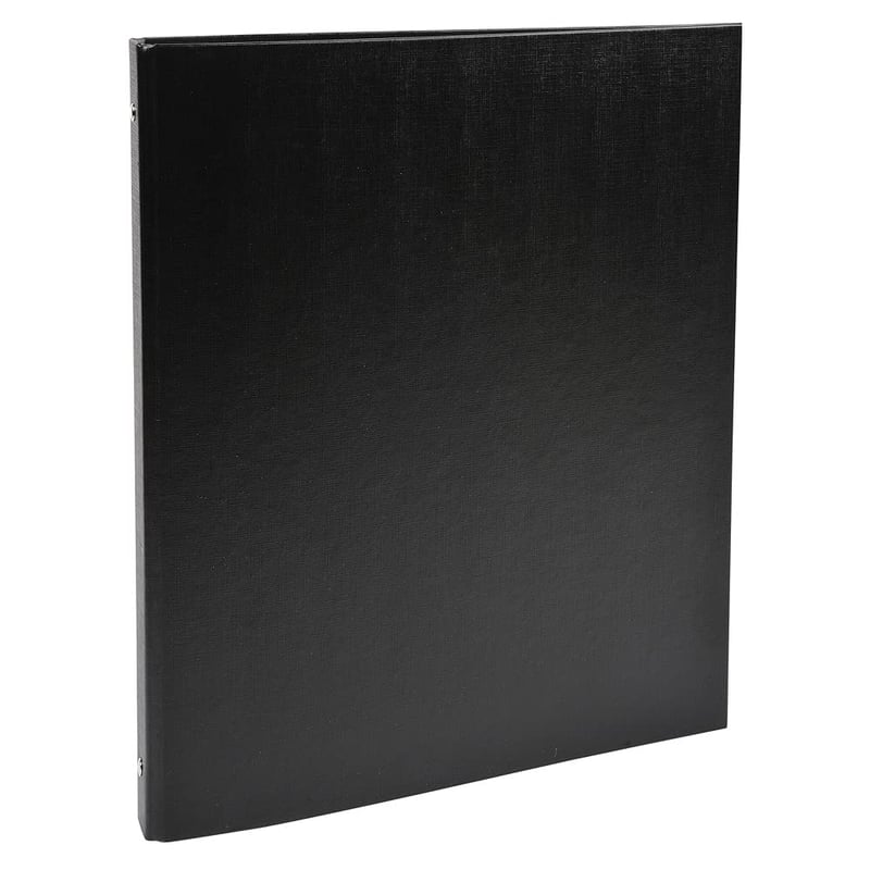 Pevný krúžkový zakladač Exacompta z PP, A4 – 4 okrúhle krúžky, chrbát 15 mm – 20 mm – 32 x 25,6 cm – čierny