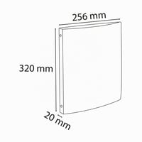 Pevný krúžkový zakladač Exacompta z PP, A4 – 4 okrúhle krúžky, chrbát 15 mm – 20 mm – 32 x 25,6 cm – čierny 2