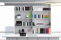 Exacompta Modulo 302913D A4+ organizator cu sertare, 10 sertare, 35x28,8x32 cm, alb/colorat 2