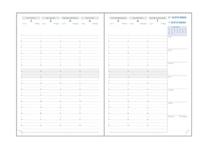 Rezerve agendă săptămânală Exacompta SAD 29 21x29,7 cm - septembrie 2026 - decembrie 2027, agendă de 16 luni