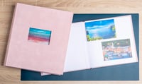 Album foto Exacompta Skandi 25x25 cm, 30 pagini albe, 60 fotografii, copertă din catifea, fereastră personalizabilă – murdar (stare: vezi a 2-a imagine) 7