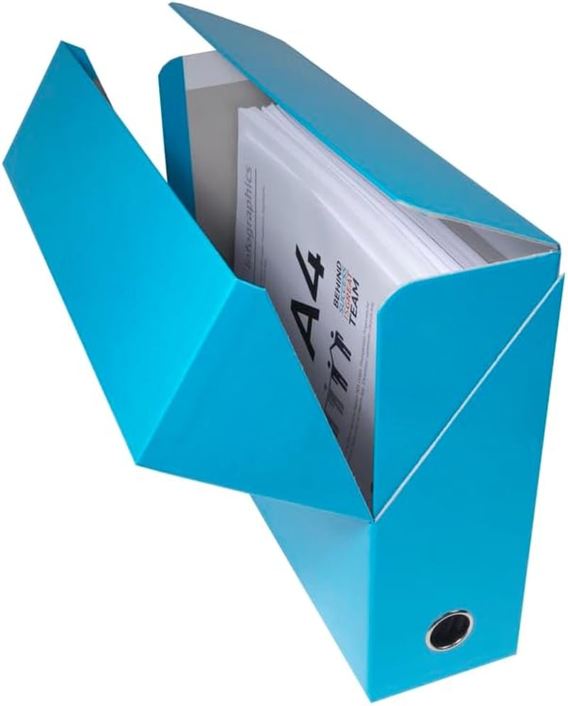Exacompta Tárolódoboz A4 Világoskék Karton Irattartó - 1 Stück, Lightblue