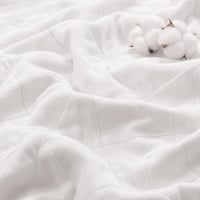 Exclusivo Mezcla mušelínová deka 150x200 cm, 100% bavlnený priedušný a ľahký prehoz na pohovku a posteľ, mäkká letná deka, biela 2