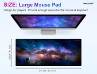 excovip Nagy Méretű Egérpad Irodai és Gamer Használatra - Precíziós Asztali Alátét PC Játékosoknak, Puha Felülettel, 700 x 300 mm 7