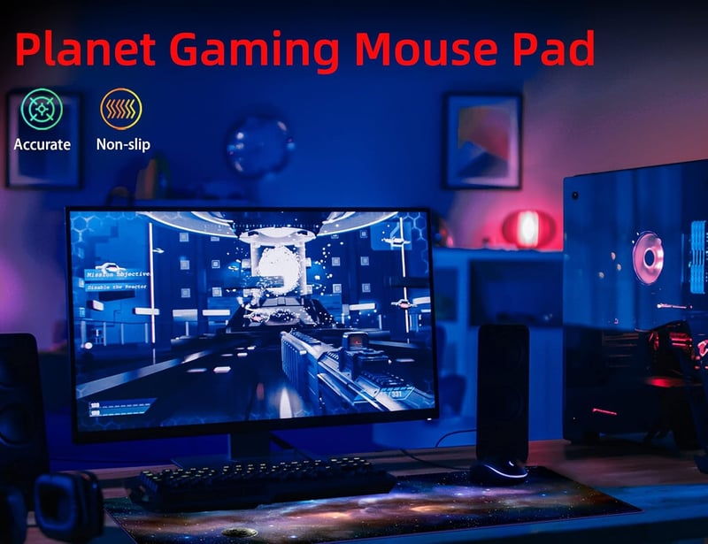 excovip Nagy Méretű Egérpad Irodai és Gamer Használatra - Precíziós Asztali Alátét PC Játékosoknak, Puha Felülettel, 700 x 300 mm