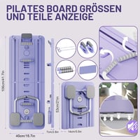 ExeractFit Pilates Board 2025 továbbfejlesztett összecsukható Pilates reformer gépkészlet otthoni multifunkcionális hasizom-edzőhöz automatikus visszapattanó otthoni edzőberendezésekhez (lila) 6