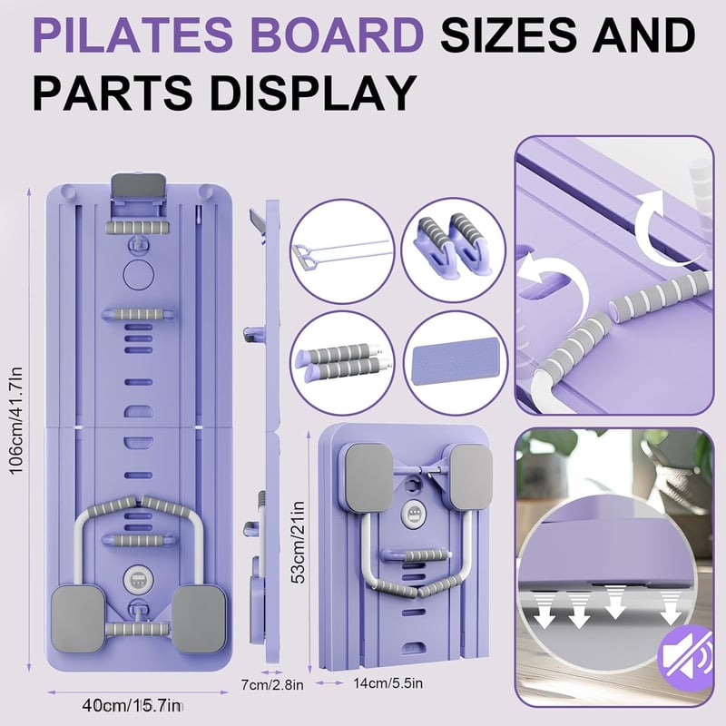 ExeractFit összecsukható Pilates board reformer gép készlet fekete, több