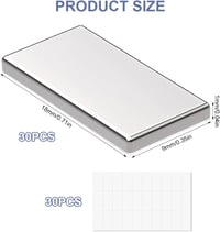 EXIN DEHCEN 30 db Öntapadós Neodímium Mini Mágnes - Erős Lapos Téglalap Alakú 20x10x1 mm Fém Mágnesek Fehértáblához, Hűtőhöz, Fotókhoz 2