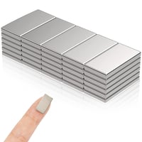 EXIN DEHCEN 30 kom Samoljepljivih Neodimijskih Mini Magneta - Snažni Ravni Pravokutni 20x10x1 mm Metalni Magneti za Bijelu ploču, Hladnjak, Fotografije 2