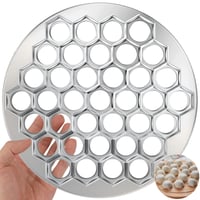 EXIN DEHCEN 37 Rupa Aluminijski Kalup za Izradu Tijesta - Alat za Izradu Peljmena, Raviola, Deranja za Pečenje i Kuhanje, Bez BPA 2