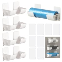 EXIN DEHCEN Samoljepljivi Držač Aluminijske Folije Set 4kom - Bijeli Zidni Organizator Ormarića Kutija za Pohranu Alufolije, Papira za Pečenje, Vreća za Smeće 2