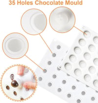 EXIN DEHCEN Szilikon Csokoládéforma 35 Gömb Alakú Mélyedéssel - 2 cm Átmérőjű Bonbonkészítő Forma Zselékhez, Jégkockákhoz, Édességekhez

AI: 3