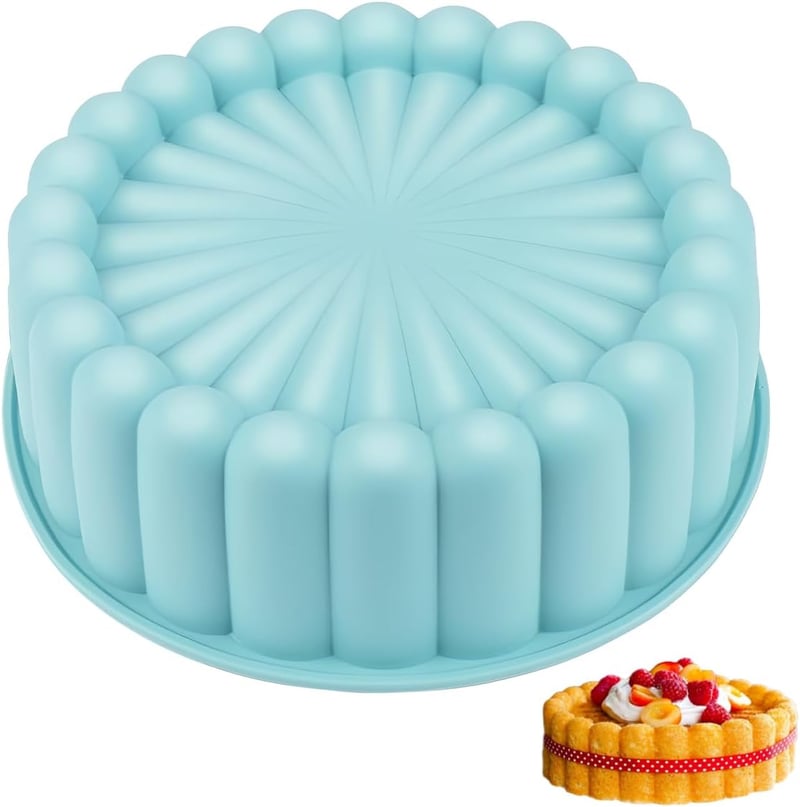 EXIN DEHCEN Szilikon Sütőforma 20 cm - Kerek Tortaforma Többrétegű Tortákhoz, Sajttortához, Szivárványtortához, Mosogatógépben Mosható

AI: 